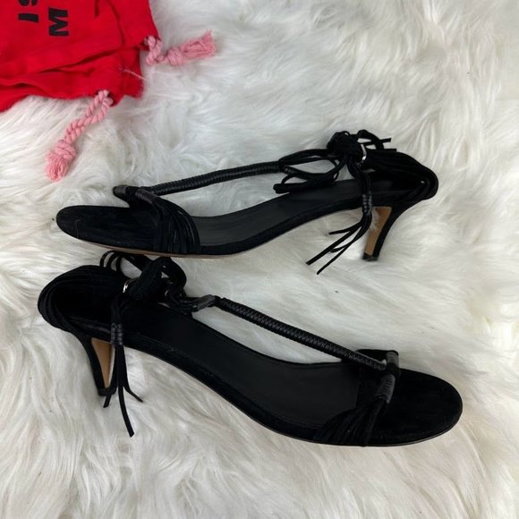 Isabel Marant Aatos Heeled Sandal in Black - Picture 4 of 7
